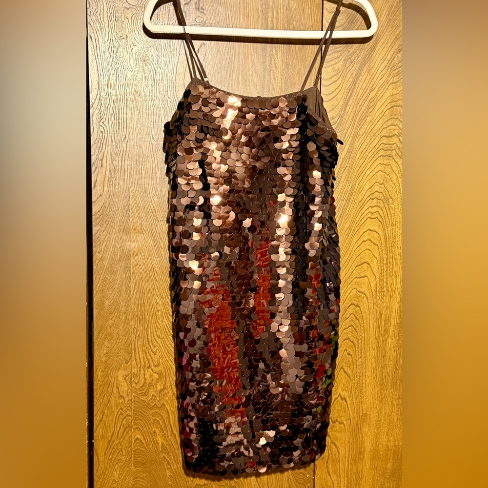Target Brown Sequin Mini Dress